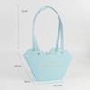 Bolsa Tote de Flores Brancas, Bolsa Impermeável em Formato de Coração, Estilo Comércio Exterior, Presente de Dia das Mulheres com Buquê