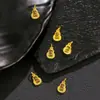 Colgante de Calabaza Pequeña Hueca Estilo Antiguo Chapado en Oro Plata de Ley S925 de Cuerpo Completo Amuleto de Paz DIY de la Suerte y la Prosperidad