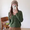 Nueva moda de otoño, camiseta base de punto con cuello polo para mujer, top elegante de corte holgado para primavera y otoño, suéter de otoño e invierno para mujer
