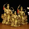 Latón Nueve Cielos Diosa Xuanmu Adorno de Cobre Emperatriz de los Nueve Cielos Diosa Xuanmu de los Nueve Cielos Reina Celestial Diosa Guerrera Femenina Decoración para el Hogar Sala de Estar