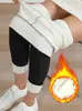 Pantalones Térmicos de Lana de Cordero para Mujer Transfronterizos, de Cintura Alta, Alta Elasticidad, Cachemira Sintética, Leggings Engrosados, Más Vendidos en Amazon, Suministro Directo de Fábrica