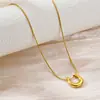 Comercio exterior transfronterizo simple moda titanio acero collar mujeres no se desvanece lujo todo combina personalidad estilo coreano cadena clavícula joyería