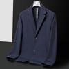 Traje Casual para Hombre 2025 Primavera y Verano Protector Solar Negocios Sencillo Oeste Mediana Edad y Joven Color Sólido Sencillo Abrigo de Traje Elástico