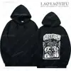 Hoodie Cross-Border Aliexpress 2025 Novo Modelo Grito de Medo Dupla Face Unissex Manga Longa Tamanho PP
