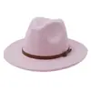 Chapéu de Aba Larga Novo para Outono e Inverno Masculino e Feminino Moda Estilo Coreano Chapéu de Coco de Lã Estilo Britânico MNDJS393
