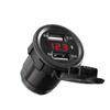 Carregador de Carro, Barco, Motocicleta com Display Digital, Carregador de Carro para Celular USB Duplo Um-Para-Dois, Carregamento Rápido para Veículos