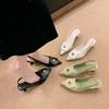 Sandálias Pretas Francesas Sapatos de Fada 2024 Nova Primavera e Verão Elegantes Moda Versátil Salto Alto Sandálias Femininas