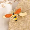 Novo Estilo Coreano Internet Celebridade All-match Acessórios para o Cabelo Óleo Dropping Bee Hairpin Girl Bangs Side Clip Pequeno Fresco Headwear Hairpin