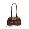 Bolsos Retro de Nicho para Debajo del Brazo Bolso de Viaje para Mujer Transfronterizo Nuevo de Moda Bolso de Mano Personalizado Gran Capacidad Bolso de Bowling