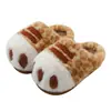 Pantufas de algodão fofas de pata de gato para mulheres, pantufas quentes e felpudas de algodão para casa para homens, pantufas fofas de desenho animado de inverno, atacado para outono e inverno