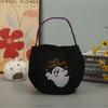 Bolsa de dulces bordada a mano de Halloween, accesorios de decoración navideña para niños, cubo de linterna de calabaza para festival de fantasmas, dulces de Halloween