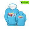 Blocos de construção digitais 3D impressão digital a cores Loose Hooded Sweater Primavera e Outono Roupas com capuz solto Adulto Hoodie