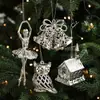 Pendente de Plástico Prateado de Formato Especial Transfronteiriço Galvanizado Brilhante Acessórios de Pingente de Árvore de Natal Decorações de Natal