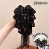 Pinza para el pelo de lazo floral multicapa estilo francés, Pinza de pinza para coleta, Pinza para la parte trasera de la cabeza, Elegante pinza de tiburón para media coleta para mujer