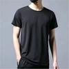 Camiseta de Verano para Hombre, Holgada, Cómoda, Transpirable y Fresca de Seda de Hielo, Manga Corta, Sencilla y Versátil, de Malla, Secado Rápido, Deportiva
