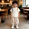 Conjunto de Camisetas de Manga Corta de Verano para Niños, Nuevo Conjunto Casual de Manga Corta Estilo Coreano para Niños Pequeños y Medianos, Ropa Infantil de Dos Piezas al por Mayor