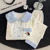 Nuevo conjunto de algodón nube para primavera y otoño, de manga larga y pantalón largo, con estampado de dibujos animados, cómodo para casa, para niños y niñas, adecuado para niños mayores y conjuntos a juego para padres e hijos
