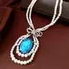 Collar Vintage de Perlas Doble Capa con Lazo, Cadena para Clavícula Estilo Palacio Retro, Joyería de Nicho de Alta Gama