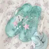 Chanclas de Estrella de Menta Nueva de Ins Chanclas de Cristal Transparente de Verano Zapatos de Playa Súper Suaves para Salir
