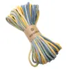 Pulseira de Corda Trançada Cor Gradiente de Fio de Algodão Acessórios com Contas DIY Feito à Mão Corda de Mão Corrente de Celular Decoração de Cordão