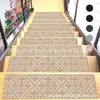 Alfombrillas Adhesivas para Escalones con Relieve para Escaleras de Dúplex, Alfombrillas Antideslizantes de TPR para Uso Doméstico