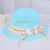 Sombreros de Verano Personalizados para Niños con Lazos y Cintas, Sombreros de Paja de Dibujos Animados para Bebés para el Verano, Transpirables y Protectores del Sol para Uso al Aire Libre