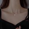 Colar Cruzado com Macarrão Plain Noodles Minsheng Feminino Design de Nicho Sense Pendant Estilo Frio Ins Corrente Simples para Clavícula Personalizado Tendência