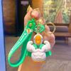 Llavero colgante de ganso fuerte de dibujos animados creativos, lindo para pareja, llavero de coche, accesorios para mochila, pequeños regalos, venta al por mayor