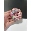 Tela de Microfibra Estampada Elegante de 6.6cm Flor Camelia Flor Pequeña Fragante Joyería Flor para Zapato Broche de Solapa Pinza para el Cabello Broche