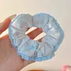 Scrunchie Doce Estilo Francês para Mulheres, Elástico de Cabelo Versátil Plissado de Cetim de Alta Qualidade para Rabo de Cavalo e Coque