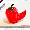 Porta Palillos de Cerámica de Chile Verde y Rojo al por Mayor Caja Creativa de Palillos para Mesa de Café de Sala de Estar Escritorio Caja de Hilo Dental Frasco de Almacenamiento para Bastoncillos de Algodón