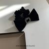 Banda para el cabello de terciopelo con lazo negro de alta calidad, cuerda para el cabello para mujer, lazo para el cabello estilo Chanel, tocado, accesorios para el cabello, banda de goma