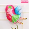 Globo de Película de Aluminio Hada Pequeña Niña Primera Fiesta de Cumpleaños Decoración Arreglo de Fiesta Linda Hermosa Niña Pequeña Princesa