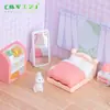 Micro Paisagem Criativa Rosa Coração de Menina Decoração de Quarto Acessórios Casa de Boneca DIY Modelo de Móveis em Miniatura Pequenos Enfeites