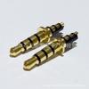 Pino mono dourado 3.49 padrão 3.5 para fone de ouvido quadripolar de canal duplo estéreo 3.5*6.0 banhado a ouro