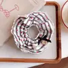 Goma para el pelo de encaje rosa, scrunchie, para moño de chica dulce, diadema impresa estilo coreano 2025