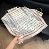 Pañuelo Cuadrado de Seda Sintética con Estampado Paisley Vintage, Pañuelo de Satén con Estampado de Cebra y Castillo, Accesorio para Traje y Camisa, Pañuelo de Cuello