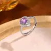 Anillo en Forma de Gota para Mujer, Moderno 2025 Nuevo Diseño Incrustado con Circonita, Elegante de Nicho, Versátil y de Alta Gama