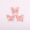Nuevo Bordado a Máquina Bordado Parche de Mariposa Accesorios 5cm Doble Capa Color Mágico Organza Mariposa Bordado Paño Pegatina