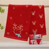Toalhas de Algodão Vermelhas Espessas em Estoque para Atacado, Toalhas Quadradas Absorventes, Pequenas Toalhas para Casais como Presente de Casamento, Logotipo Personalizável
