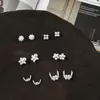 Decoraciones Populares de Arte para Uñas de Perlas Terminadas, Adornos de Flor de Perla 3D, Pedrería para Uñas de Flor de Cuatro Pétalos en Forma de Media Luna Estilo Francés