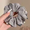Elástico de Cabelo de Renda Estilo Coreano para Rabo de Cavalo, Scrunchie Grande, Elástico para Coque, Acessório de Cabelo de Luxo para Meninas
