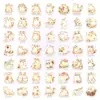 50 Novos Adesivos de Gato Gordo Fofo Cartoon Transfronteiriços, Adesivos Adoráveis de Gato Pet para Garrafas de Água e Decoração de Bagagem, Adesivos de PP à Prova d'Água