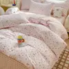 Juego de cuatro piezas estampado de algodón 100% clase A, juego de tres piezas de algodón 100% puro para dormitorio estudiantil, ropa de cama de algodón de fibra larga de Xinjiang, Nantong