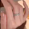 Anillo de Flor de Cinco Pétalos Hueco de Encaje Fresco de Diseño de Nicho Estilo Coreano y Japonés para Mujeres, Anillo de Moda Dulce Simple