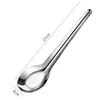 Cuchara de acero inoxidable para el hogar, extendida, de restaurante, comedor, de estudiante, cuchara, cuchara para sopa, cuchara plana, comercial, al por mayor