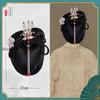 Peluca Hanfu de una pieza para mujer, estilo antiguo de estudio, bolsa para el cabello, peluca de uso diario, moño, estilo antiguo, disfraz, cojín, bolsa para el cabello para mujer