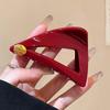 Ankora Red Triangle Gold Label Grab Clip Feminino High-end Sense 2024 Back Head Shark Clip Hairpin Acessórios para cabelo Clip