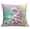 Funda de almohada de playa colorida, hermosa y romántica, de Amazon transfronterizo, funda de almohada periférica con diseño de vida marina