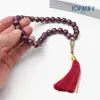 Tasbih de Cuentas de Oración para Joyería Transfronteriza con Borlas de Colores Pintadas, Cuentas de Oración de Arabia Saudita y Afganistán